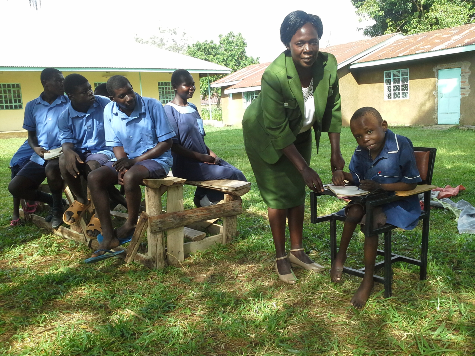 3-Teacher Joan Assisting a Mentally Handicapped Pupil-2 